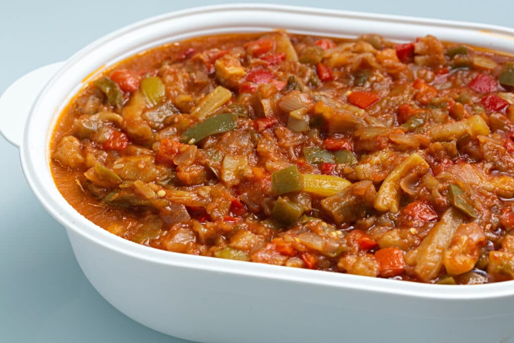 Receta de Fritada Riojana, con tomates y pimientos, una sencilla cena o guarnición