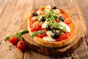 Bruschetta de Mozarela con Tomate
