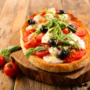 Bruschetta de Mozarela con Tomate