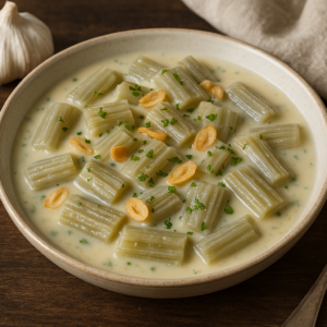 Cardo con Crema de Ajos