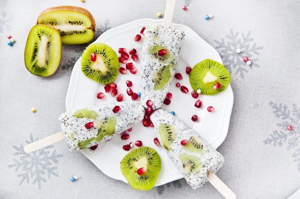 Helados de Kiwi y Chía