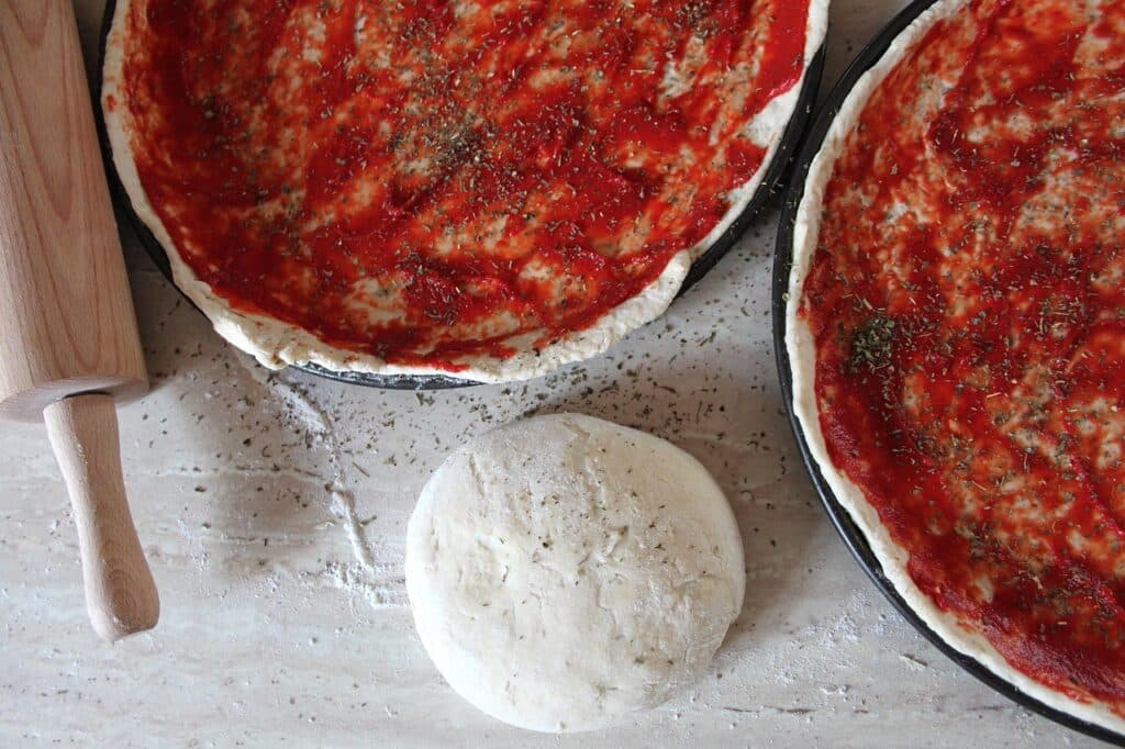 Masa de pizza con semillas de chía