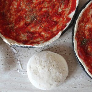 Masa de pizza con semillas de chía