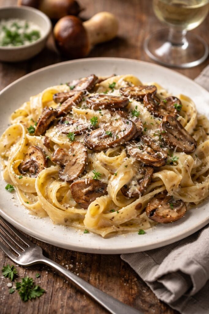 Pasta con boletus y crema, una receta reconfortante que nunca falla